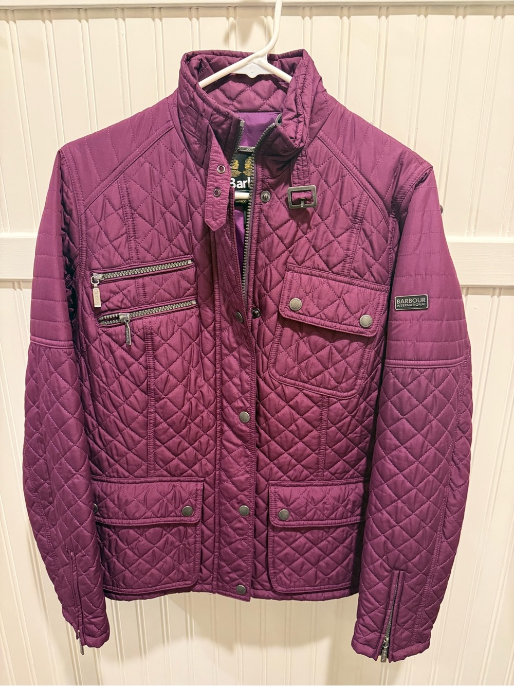 Barbour Quilted Plum Puffer Jacket